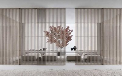 Dividir una habitación con listones de madera