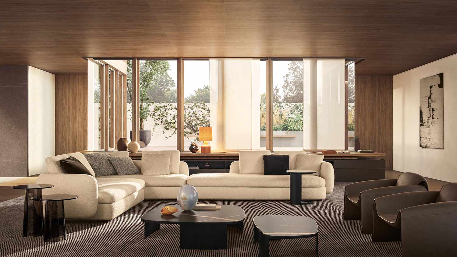 showroom de muebles de diseño en Vitoria-Gasteiz con ambiente cálido y contemporáneo